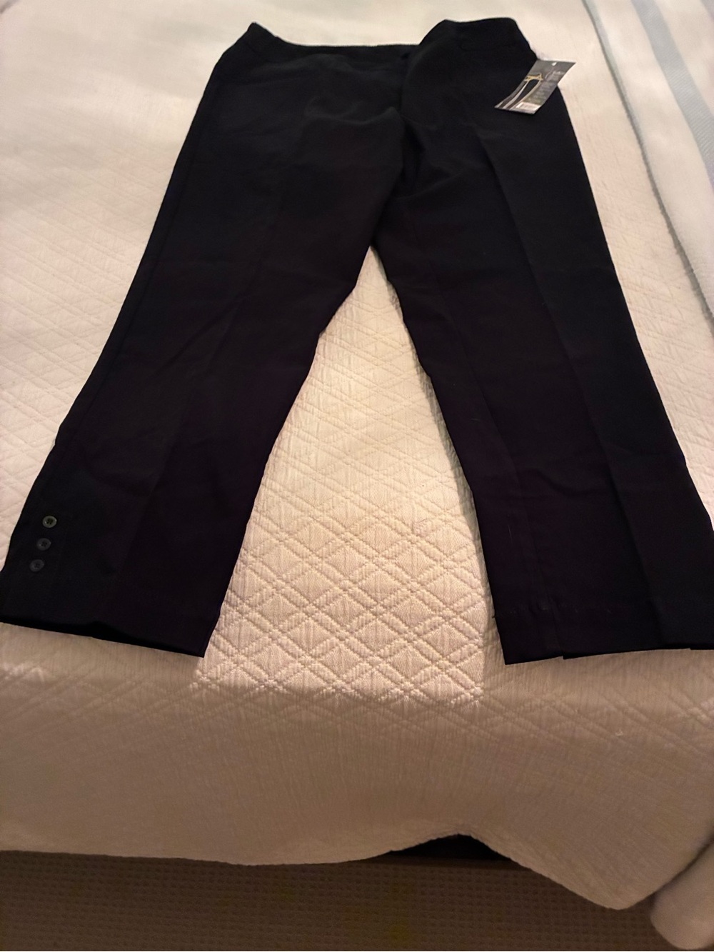 Ladies Slim-Sation Tummy Control Black Slacks. Drop 1 Size Instantly!